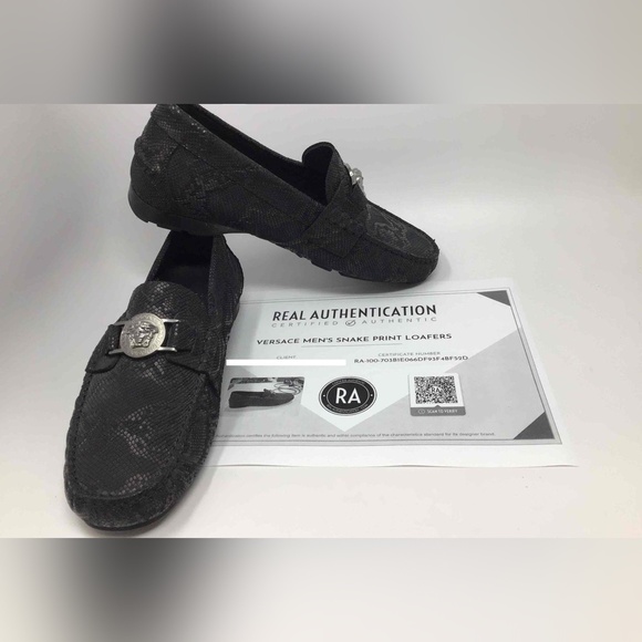 Versace Snake Print Loafers - Size US Size 7.5 EU40 COA main image 10